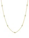Dower & Hall 18k Yellow Gold Vermeil Aquamarine Dewdrop-pendant Necklace In Gold