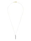 Dower & Hall 18kt Yellow Gold Cascade Sapphire And Aquamarine Necklace In Gold