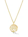 Dower & Hall 18kt Yellow Old Tree Of Life Talisman Diamond Necklace In Gold