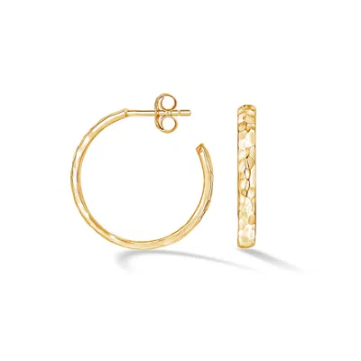 Dower & Hall 20mm Hammered Hoop Nomad Earrings In Gold