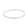 Dower & Hall 2mm Hammered Nomad Bangle In Silver,gold