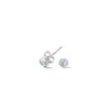 Dower & Hall 3mm Aquamarine Dewdrop Studs In Metallic