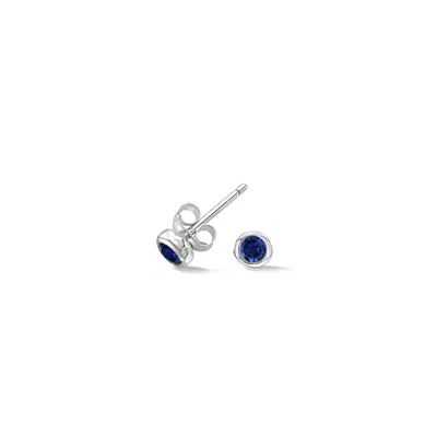 DOWER & HALL 3MM BLUE SAPPHIRE DEWDROP STUDS