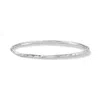 Dower & Hall 3mm Hammered Nomad Bangle In Gold,silver