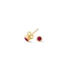 Dower & Hall 3mm Ruby Dewdrop Studs In Gold