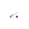 Dower & Hall 3mm Ruby Orissa Studs In Metallic