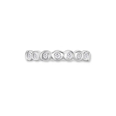 Dower & Hall 3mm White Sapphire Dewdrop Twinkle™ Ring In Silver,white