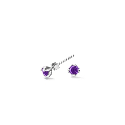DOWER & HALL 4MM AMETHYST ORISSA STUDS