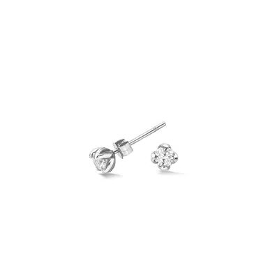 Dower & Hall 4mm White Topaz Orissa Studs In Silver