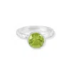 Dower & Hall 8mm Peridot Hammered Twinkle Ring In Multi
