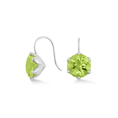Dower & Hall 8mm Peridot Lotus Earrings In Green