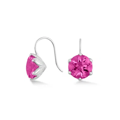 Dower & Hall 8mm Pink Quartz Lotus Earrings