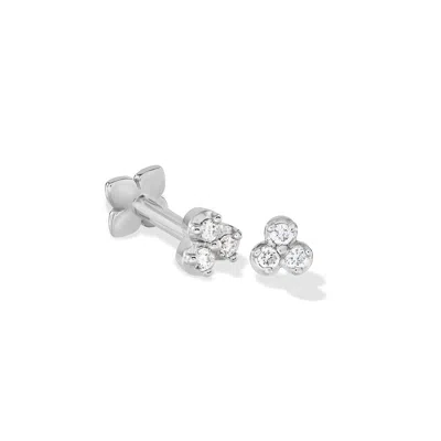 Dower & Hall 9k Diamond Trio Single Labret In Metallic