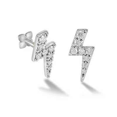 Dower & Hall 9k Diamond Ziggy Bolt Single Labret