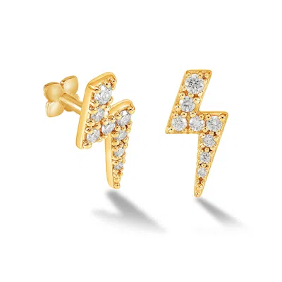 Dower & Hall 9k Diamond Ziggy Bolt Single Labret