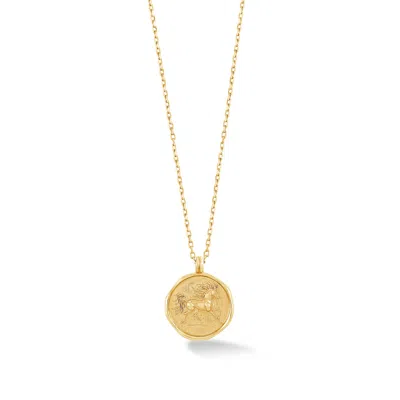 Dower & Hall 9k Gold Fire Horse Tiny Talisman Necklace