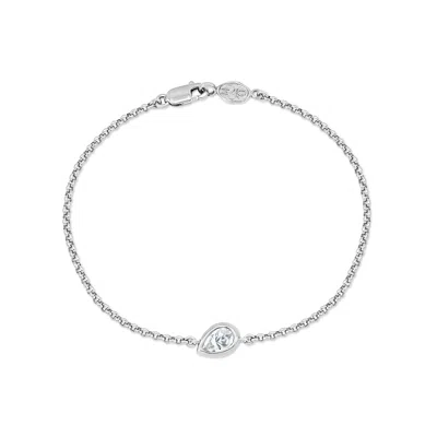 Dower & Hall 9k Pear Diamond Tutti-frutti Chain Bracelet In Metallic