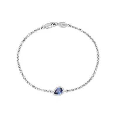 Dower & Hall 9k Pear Sapphire Tutti-frutti Chain Bracelet In Metallic