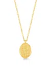 Dower & Hall 9k Yellow Gold St Christopher Talisman Necklace In Gold