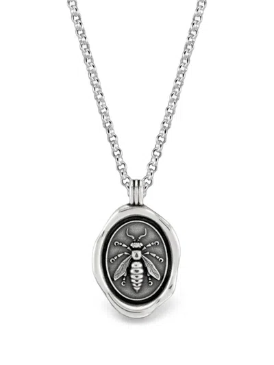 Dower & Hall Achievement Wasp Talisman Necklace In Metallic