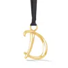 Dower & Hall Alphabet Tree Decorations D Gold In Gold