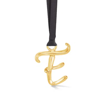 Dower & Hall Alphabet Tree Decorations E Gold