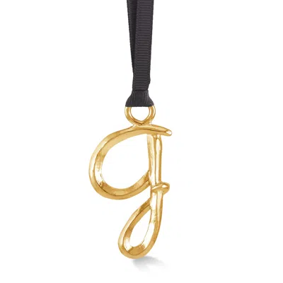 Dower & Hall Alphabet Tree Decorations G Gold