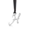 Dower & Hall Alphabet Tree Decorations H Silver In Silver