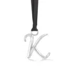 Dower & Hall Alphabet Tree Decorations K Silver In Silver