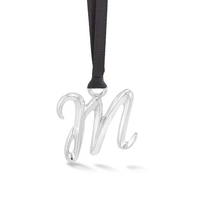 Dower & Hall Alphabet Tree Decorations M Silver