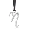 Dower & Hall Alphabet Tree Decorations N Silver In Silver