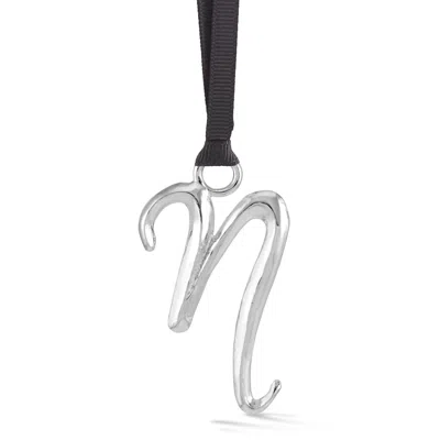 Dower & Hall Alphabet Tree Decorations N Silver