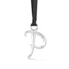 Dower & Hall Alphabet Tree Decorations P Silver In Metallic