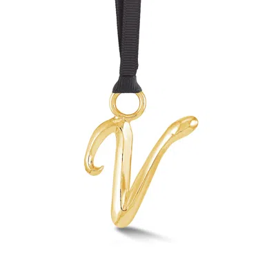 Dower & Hall Alphabet Tree Decorations V Gold