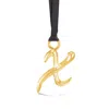 Dower & Hall Alphabet Tree Decorations X Gold In Gold