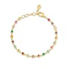 Dower & Hall Array Gemstone Line Bracelet In Pink