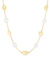 Dower & Hall Baroque Pearl And Pebble Necklace In 金色