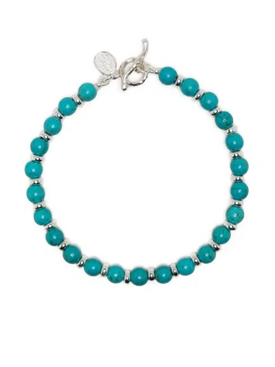 Dower & Hall Beaded Gemstone Bracelet In Blau