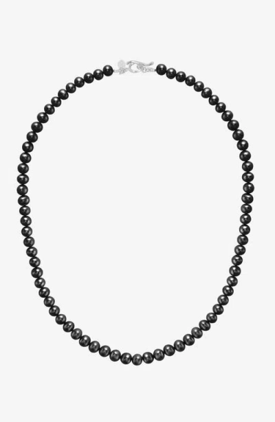 Dower & Hall Black Freshwater Pearl Necklace In Brown