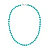 Dower & Hall Blue Men's Green Turquoise Halo Necklace In Green