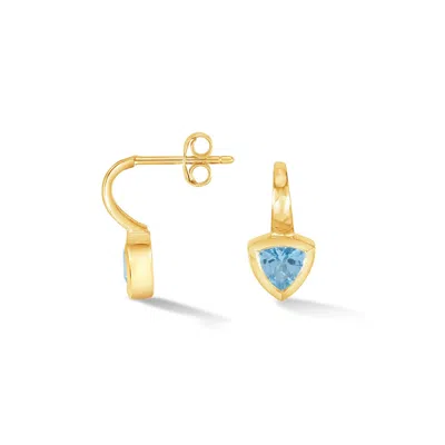 Dower & Hall Blue Topaz Trillion Tutti Frutti Earrings