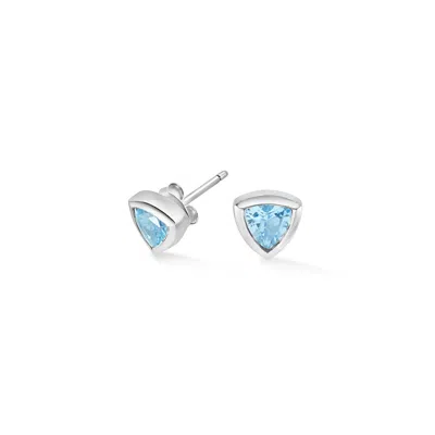 Dower & Hall Blue Topaz Trillion Tutti Frutti Studs