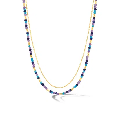 Dower & Hall Bluebell Orissa Necklace In Pink