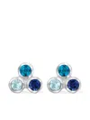 Dower & Hall 'blues' Array Trio Studs In 银色