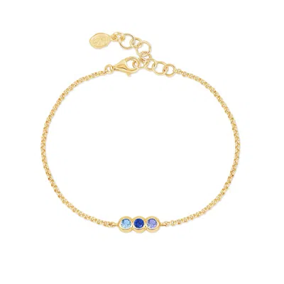 Dower & Hall 'blues' Tutti Frutti Chain Bracelet In Gold