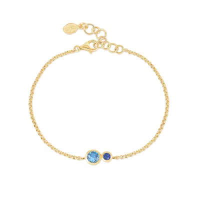 Dower & Hall 'blues' Tutti Frutti Duo Chain Bracelet In Gold