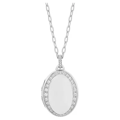 Pre-owned Dower & Hall Celeste Sapphire Locket In Sterling Silver In Blue