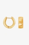 Dower & Hall Chubby Nomad Huggie Hoops In Gold