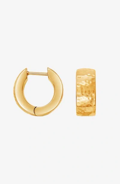 Dower & Hall Chubby Nomad Huggie Hoops In Gold