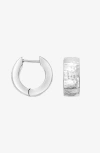 Dower & Hall Chubby Nomad Huggie Hoops In Metallic